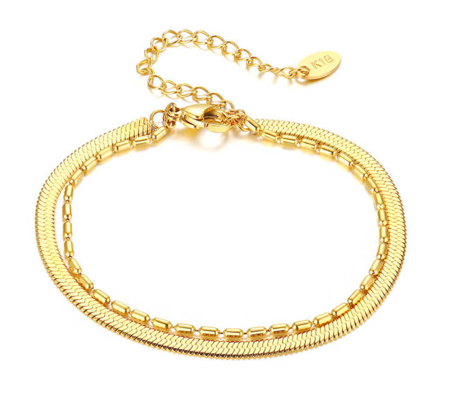 Wholesale Stainless Steel Herringbone Snake Chain Bracelet