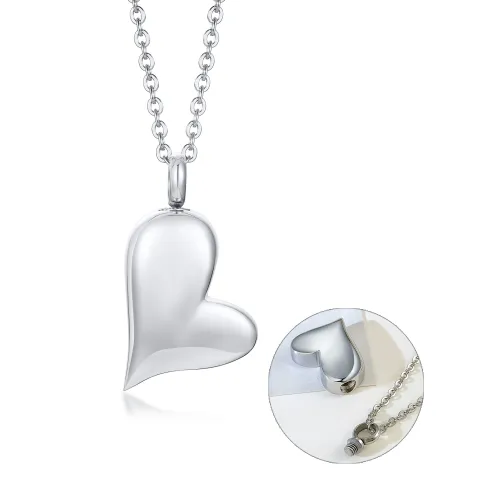 Wholesale Stainless Steel Irregular Heart Cremation Pendant