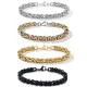Wholesale Stainless Steel Byzantine Chain Bracelet For Men
