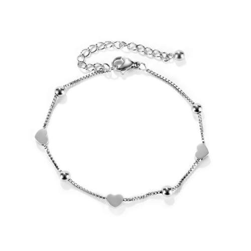 Wholesale Stainless Steel Box Chain and Heart Bracelet