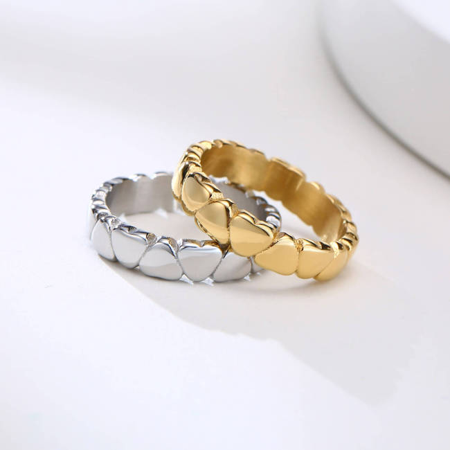 Wholesale Stainless Steel Heart link Ring