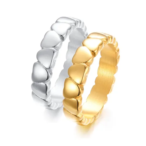 Wholesale Stainless Steel Heart link Ring