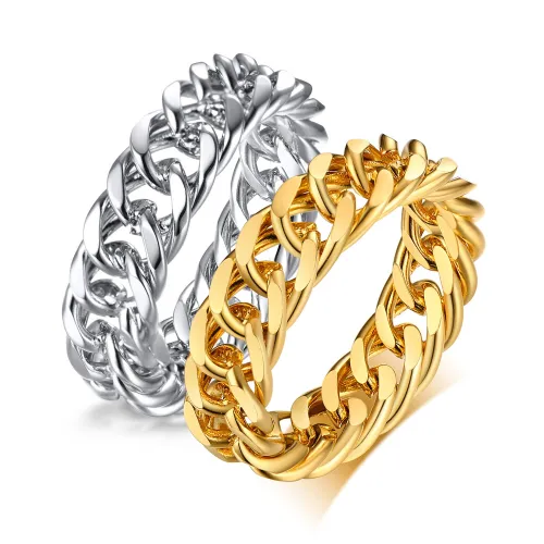 Wholesale Stainless Steel Cuban Chain Ring