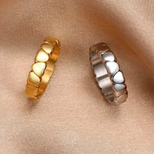 Wholesale Stainless Steel Heart link Ring