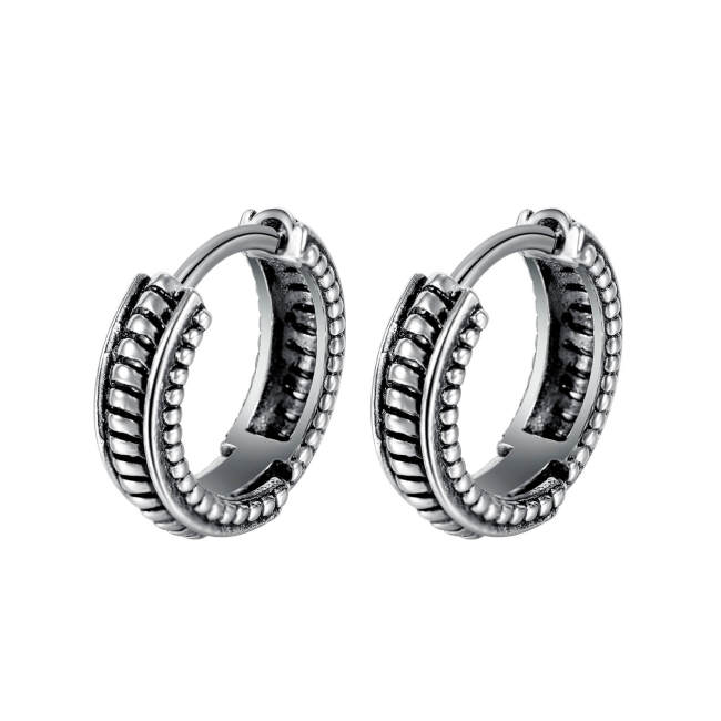 Wholesale Stianless Steel Punk Tire Hoop Earrings