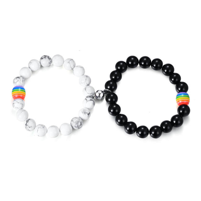 Wholesale Magnetic Ball Couple Beads Bracelet