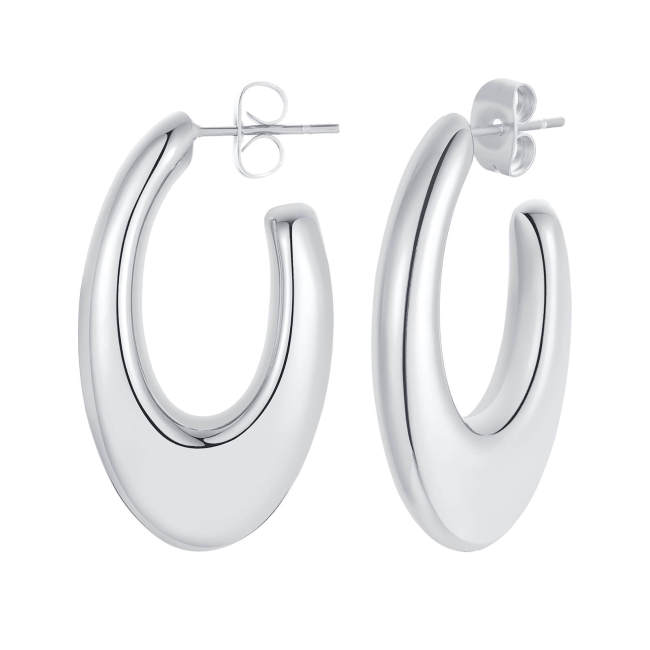 Wholesale Stainless Steel Fashion C Shape Stud Earrings
