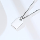 Wholesale Stainless Steel Engravable Geometric Dog Tag Pendant