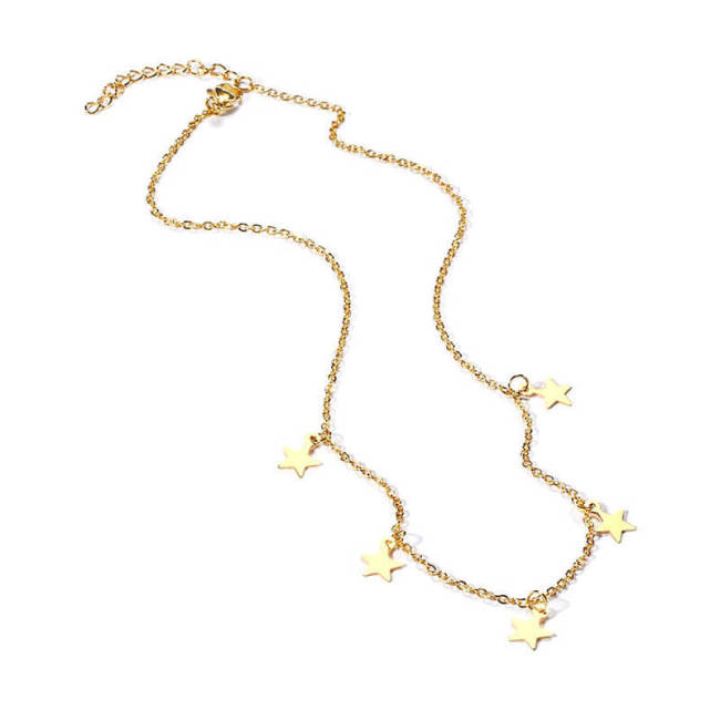 Wholesale Stainless Steel Star Choker Necklace