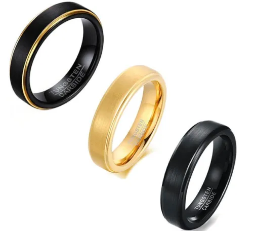 Wholesale 5mm Mens Matte Tungsten Ring