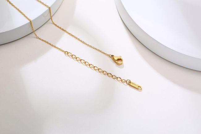 Wholesale Stainless Steel Gold Fu Pendant Necklace