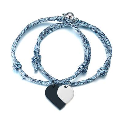 Wholesale Magnetic Heart Match Couple Bracelets Set 