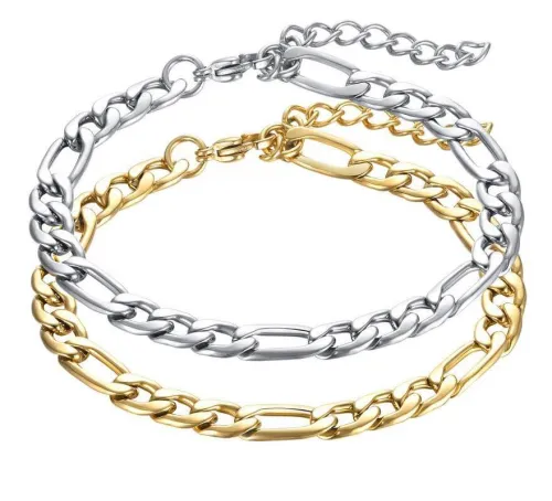 Wholesale Stainless Steel Figaro Chain Bracelet