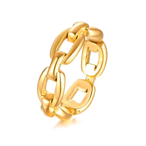 Wholesale Stainless Steel Fashion Chain Link Rings