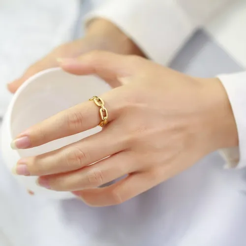 Wholesale Stainless Steel Fashion Chain Link Rings