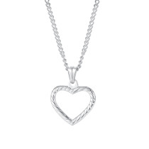 Wholesale Stainless Steel Twist Open Heart Pendant
