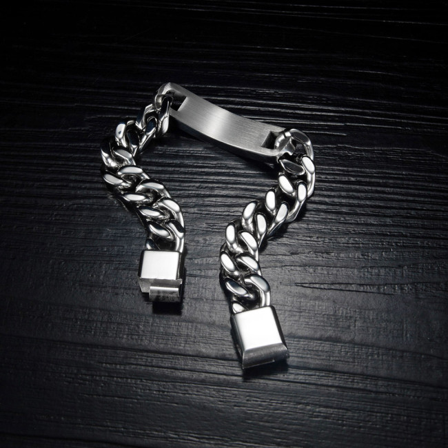 Wholesale Stainless Steel Custom Cuban Link Chain Bracelet