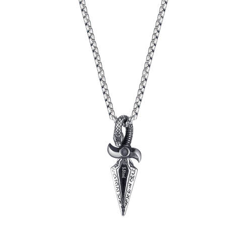 Wholesale Stainless Steel Snake and Sword Pendant