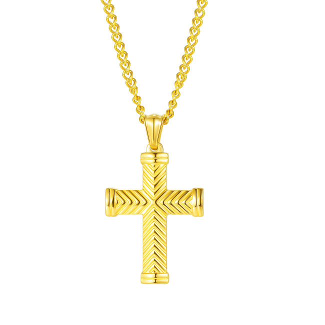 Wholesale Stainless Steel Unique Cross Pendant Necklaces