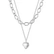 Wholesale Stainless Steel Irregular Heart Pendant Necklace