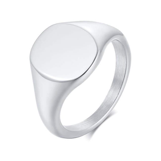 Wholesale Stainless Steel Personalized Simple Seal Ring