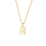 Wholesale Stainless Steel Inlay Shell Intial Pendant