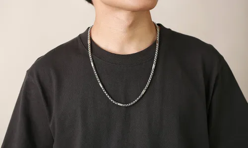 Wholesale Stainless New Style Rounded Box Chain Necklace