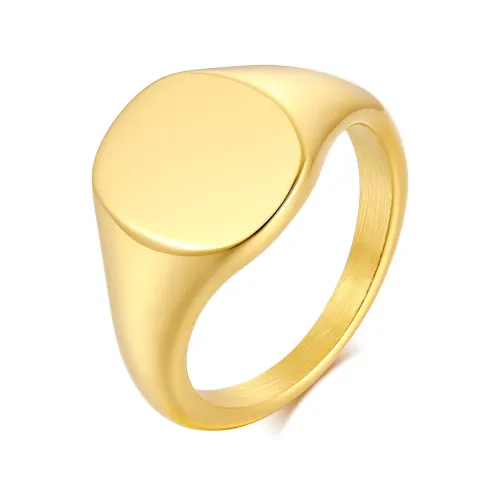 Wholesale Stainless Steel Personalized Simple Seal Ring