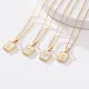 Wholesale Stainless Steel Inlay Shell Intial Pendant