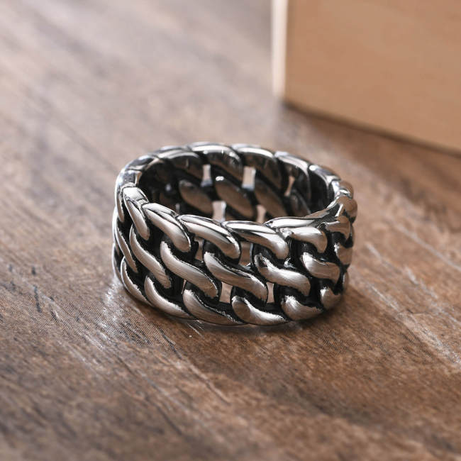 Wholesale Stainless Steel Vintage Chunky Chain Ring