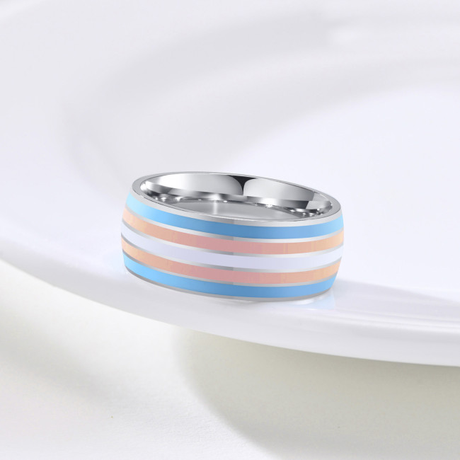 Wholesale Stainless Steel 2021 New Style Rainbow Ring