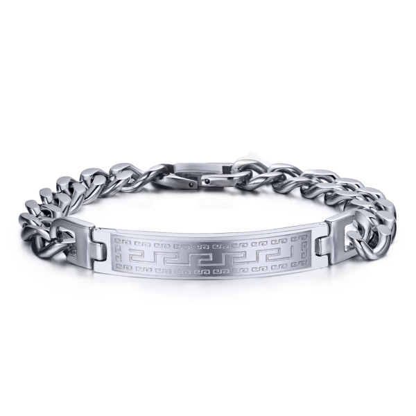 Stainless Steel Maze Tag Bracelets for Men