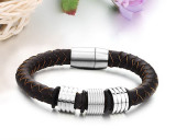 Stainless Steel Leather Bracelet for Beads
