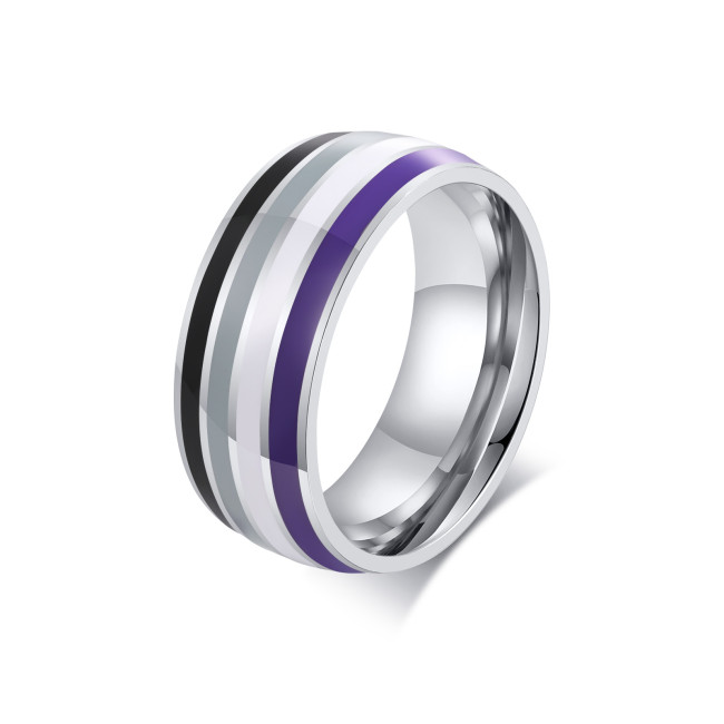 Wholesale Stainless Steel 2021 New Style Rainbow Ring