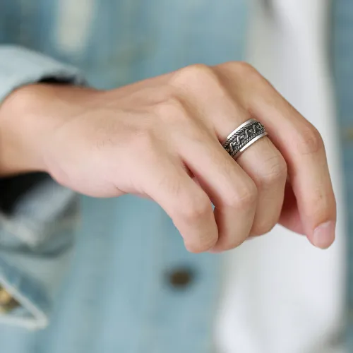 Wholesale Stainless Steel Punk Braided Ring