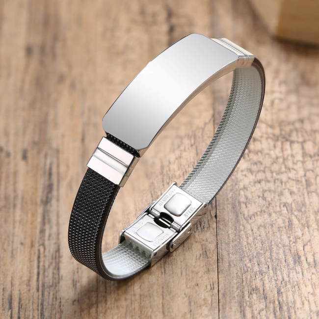 Wholesale Stainless Steel Mesh Watch Band ID Bracelet