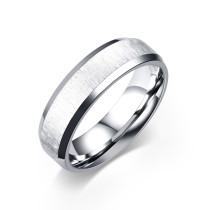 Wholesale 6mm Stainless Steel Brushed Ring