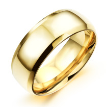 Stainless Steel Gold Plated Wedding Band
