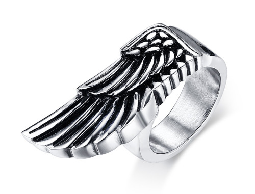 Wholesale Stainless Steel Mens Wing Ring