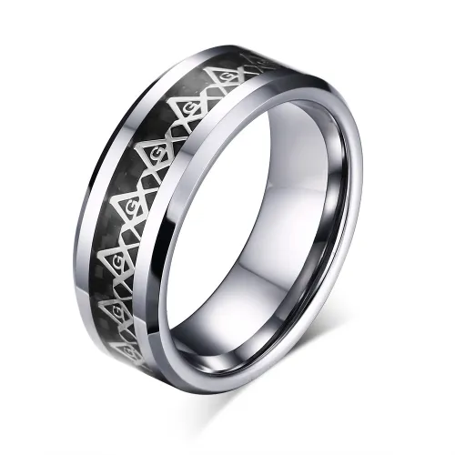 Wholesale Masonic Tungsten Carbide Ring for Sale