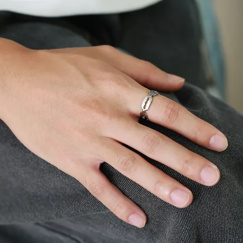 Wholesale Stainless Steel Hip Hop Razor Blade Ring