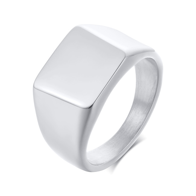Wholesale Stainless Steel Women's Square Seal Ring