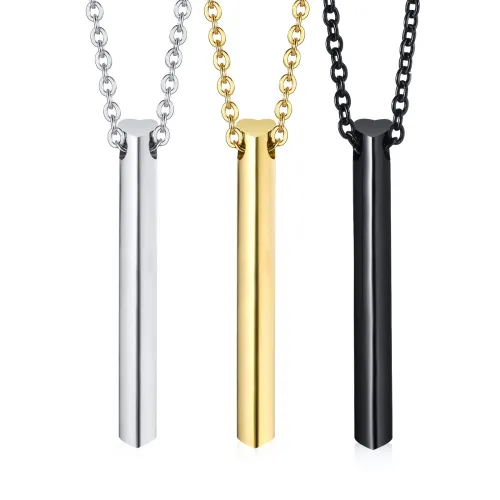 Wholesale Stainless Steel Unique Triangular Prism Pendant