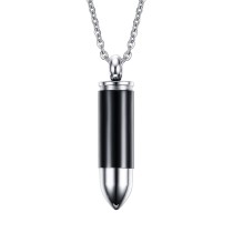 Wholesale Stainless Steel Bullet Cremation Pendants with Chain