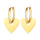 Wholesale Stainless Steel Gold Heart Hoop Earring