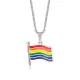 Wholesale Stainless Steel Rainbow Flag Pendant
