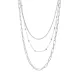 Wholesale Stainless Steel Women's Layered Chain Necklace