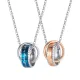 Wholesale Stainless Steel ''I With Always Be With You'' Couple Necklaces