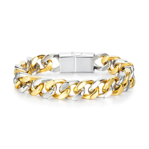 Wholesale Stainless Steel Two-Tone Bracelet