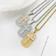 Wholesale Stainless Steel Sandblasted Cross Dog Tag Pendant